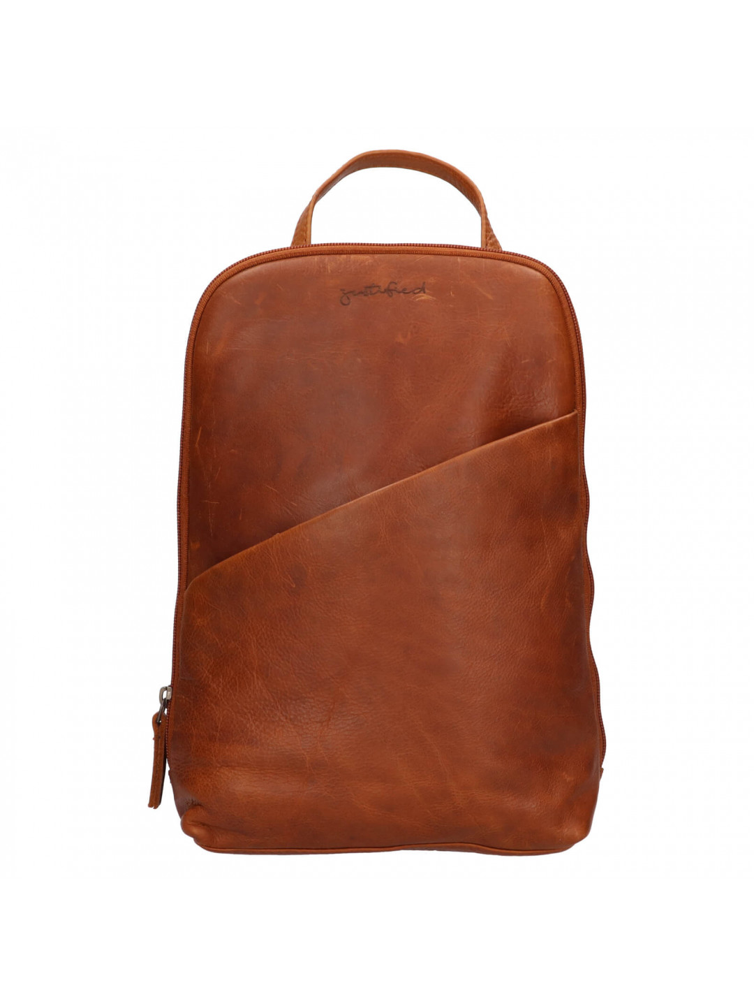 Dámský kožený batoh Justified Linda – koňak